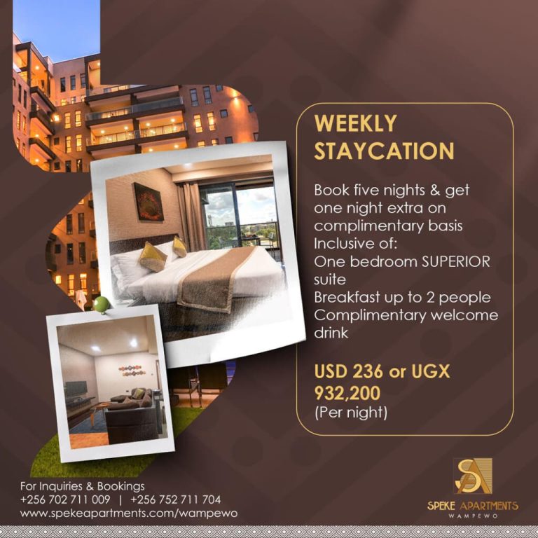 Weekly-Staycation-One-Bedroom-apartment-Speke-Apartments-wampewo